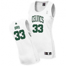 Women's Adidas Boston Celtics #33 Larry Bird Authentic White Home NBA Jersey