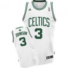 Men's Adidas Boston Celtics #3 Dennis Johnson Swingman White Home NBA Jersey