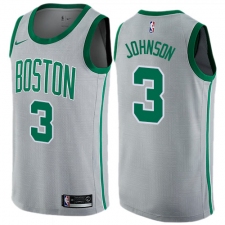 Men's Nike Boston Celtics #3 Dennis Johnson Swingman Gray NBA Jersey - City Edition