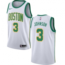 Men's Nike Boston Celtics #3 Dennis Johnson Swingman White NBA Jersey - City Edition
