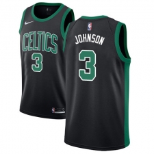 Youth Adidas Boston Celtics #3 Dennis Johnson Authentic Black NBA Jersey - Statement Edition