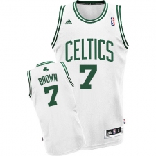 Men's Adidas Boston Celtics #7 Jaylen Brown Swingman White Home NBA Jersey