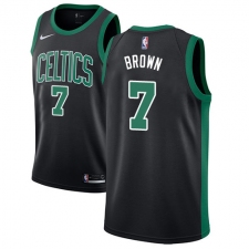 Youth Adidas Boston Celtics #7 Jaylen Brown Authentic Black NBA Jersey - Statement Edition