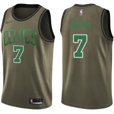 Youth Nike Boston Celtics #7 Jaylen Brown Swingman Green Salute to Service NBA Jersey