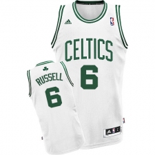 Men's Adidas Boston Celtics #6 Bill Russell Swingman White Home NBA Jersey