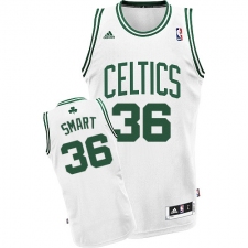 Men's Adidas Boston Celtics #36 Marcus Smart Swingman White Home NBA Jersey
