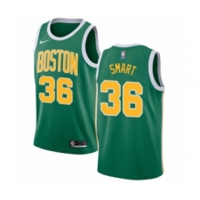 Men's Nike Boston Celtics #36 Marcus Smart Green Swingman Jersey - Earned Edition