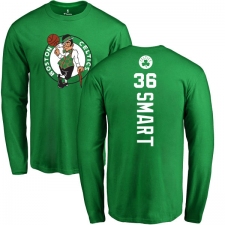 NBA Nike Boston Celtics #36 Marcus Smart Kelly Green Backer Long Sleeve T-Shirt