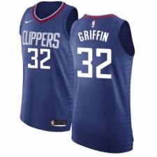 Men's Nike Los Angeles Clippers #32 Blake Griffin Authentic Blue Road NBA Jersey - Icon Edition