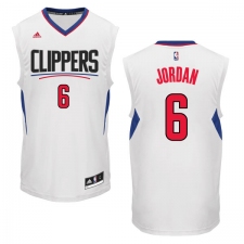 Men's Adidas Los Angeles Clippers #6 DeAndre Jordan Authentic White Home NBA Jersey