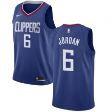 Women's Nike Los Angeles Clippers #6 DeAndre Jordan Swingman Blue Road NBA Jersey - Icon Edition