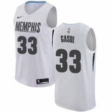 Youth Nike Memphis Grizzlies #33 Marc Gasol Swingman White NBA Jersey - City Edition
