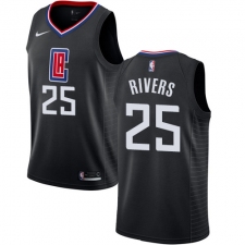 Women's Nike Los Angeles Clippers #25 Austin Rivers Authentic Black Alternate NBA Jersey Statement Edition
