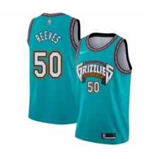 Men's Memphis Grizzlies #50 Bryant Reeves Authentic Green Hardwood Classic Basketball Jersey