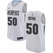Men's Nike Memphis Grizzlies #50 Bryant Reeves Authentic White NBA Jersey - City Edition