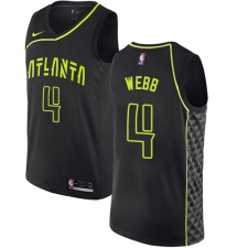 Youth Nike Atlanta Hawks #4 Spud Webb Swingman Black NBA Jersey - City Edition