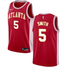 Men's Nike Atlanta Hawks #5 Josh Smith Authentic Red NBA Jersey Statement Edition