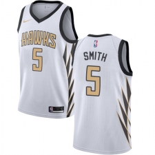 Men's Nike Atlanta Hawks #5 Josh Smith Swingman White NBA Jersey - City Edition