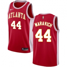 Men's Nike Atlanta Hawks #44 Pete Maravich Authentic Red NBA Jersey Statement Edition