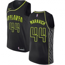 Youth Nike Atlanta Hawks #44 Pete Maravich Swingman Black NBA Jersey - City Edition