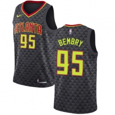 Youth Nike Atlanta Hawks #95 DeAndre' Bembry Authentic Black Road NBA Jersey - Icon Edition