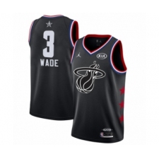 Men's Miami Heat #3 Dwyane Wade Swingman Black 2019 All-Star Game Basketball Jersey