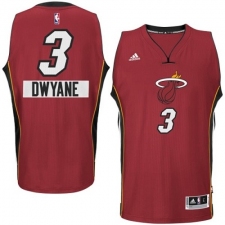 Youth Adidas Miami Heat #3 Dwyane Wade Authentic Red 2014-15 Christmas Day NBA Jersey