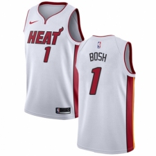 Men's Nike Miami Heat #1 Chris Bosh Authentic NBA Jersey - Association Edition
