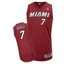 Men's Adidas Miami Heat #7 Goran Dragic Authentic Red Alternate NBA Jersey