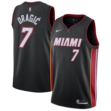 Men's Miami Heat #7 Goran Dragic Nike Black 2020-21 Swingman Jersey