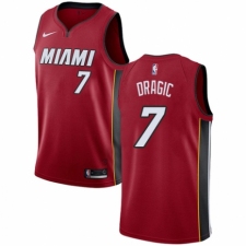 Men's Nike Miami Heat #7 Goran Dragic Authentic Red NBA Jersey Statement Edition