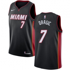 Men's Nike Miami Heat #7 Goran Dragic Swingman Black Road NBA Jersey - Icon Edition