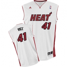 Men's Adidas Miami Heat #41 Glen Rice Swingman White Home NBA Jersey