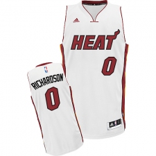 Men's Adidas Miami Heat #0 Josh Richardson Swingman White Home NBA Jersey
