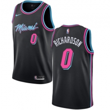 Men's Nike Miami Heat #0 Josh Richardson Swingman Black NBA Jersey - City Edition