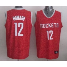 Rockets #12 Dwight Howard Red Crazy Light Stitched NBA Jersey