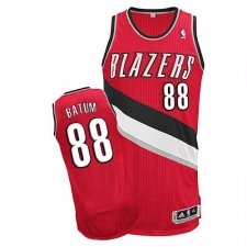 Revolution 30 Blazers #88 Nicolas Batum Red Stitched NBA Jersey