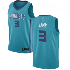 Women's Nike Jordan Charlotte Hornets #3 Jeremy Lamb Authentic Teal NBA Jersey - Icon Edition