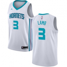 Youth Nike Jordan Charlotte Hornets #3 Jeremy Lamb Authentic White NBA Jersey - Association Edition