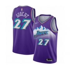 Men's Utah Jazz #27 Rudy Gobert Authentic Purple Hardwood Classics Basketball Jersey