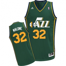 Youth Adidas Utah Jazz #32 Karl Malone Swingman Green Alternate NBA Jersey