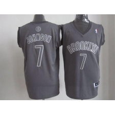 Nets #7 Joe Johnson Grey Big Color Fashion Stitched NBA Jersey