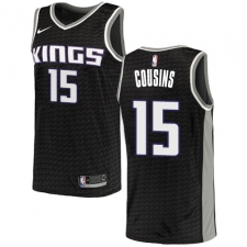Men's Nike Sacramento Kings #15 DeMarcus Cousins Swingman Black NBA Jersey Statement Edition