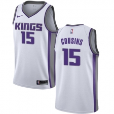 Youth Nike Sacramento Kings #15 DeMarcus Cousins Authentic White NBA Jersey - Association Edition