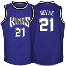 Men's Adidas Sacramento Kings #21 Vlade Divac Authentic Purple Throwback NBA Jersey