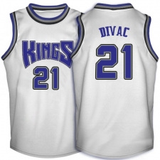 Men's Adidas Sacramento Kings #21 Vlade Divac Authentic White Throwback NBA Jersey