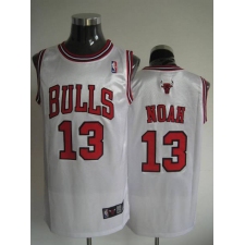 Bulls #13 Joakim Noah Stitched White NBA Jersey
