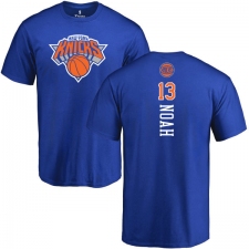 NBA Nike New York Knicks #13 Joakim Noah Royal Blue Backer T-Shirt