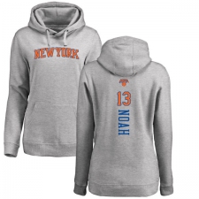 NBA Women's Nike New York Knicks #13 Joakim Noah Ash Backer Pullover Hoodie