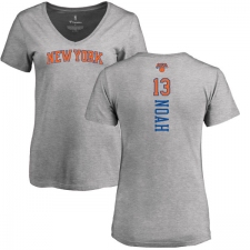 NBA Women's Nike New York Knicks #13 Joakim Noah Ash Backer T-Shirt